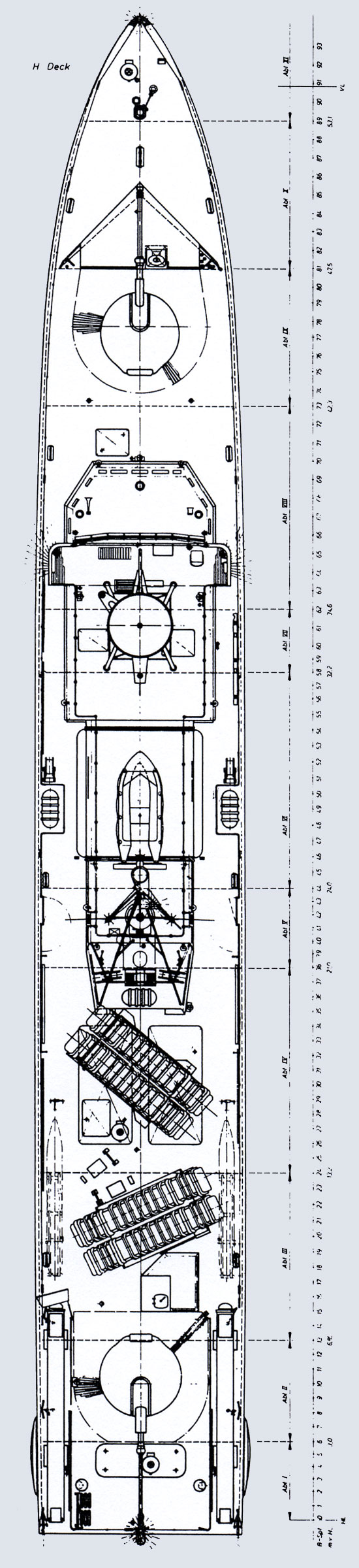 Bussard Skizze H-Deck by L&uuml;rssen Werft